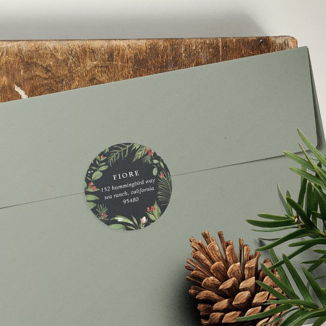 Pegatina Redonda Bountiful | Dirección de devolución de vacaciones (Subido por el creador)