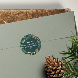 Pegatina Redonda Bountiful | Dirección de devolución de vacaciones