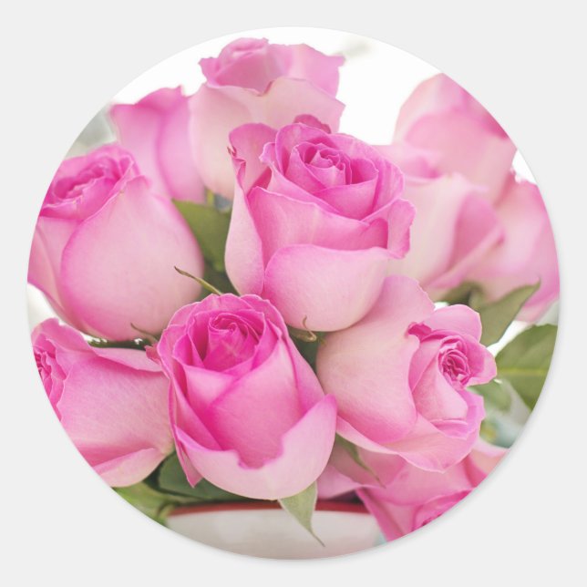 Pegatina Redonda Bouquet (Anverso)