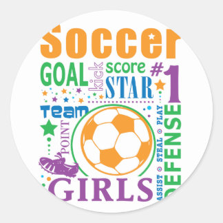 Pegatina Redonda Bourne Soccer