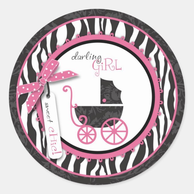 Pegatina Redonda Boutique Chic Sticker (Anverso)