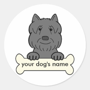 Pegatina Redonda Bouvier des Flandres personalizado