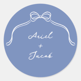 Pegatina Redonda Bow Boda