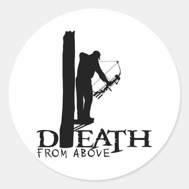 PEGATINA REDONDA BOWHUNTING (Anverso)