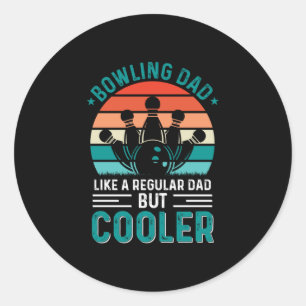 Pegatina Redonda Bowling Dad