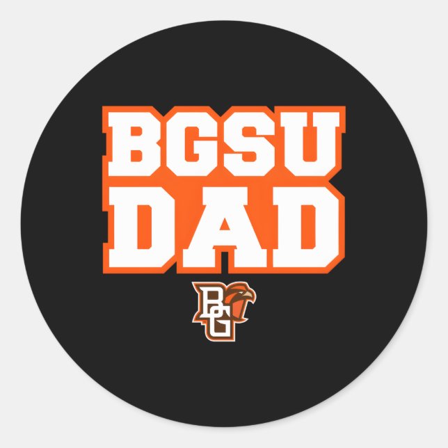 Pegatina Redonda Bowling Green Bgsu Falcons Dad (Anverso)
