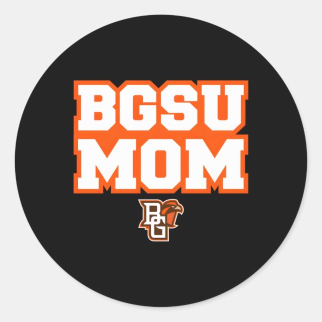 Pegatina Redonda Bowling Green Bgsu Falcons Mom (Anverso)