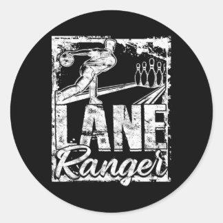 Pegatina Redonda Bowling Lane Ranger