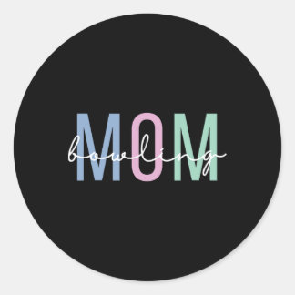 Pegatina Redonda Bowling Mom Bowling Mama's Day 1