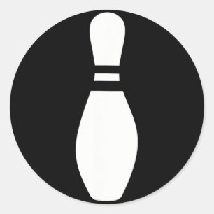 Pegatina Redonda Bowling Pin