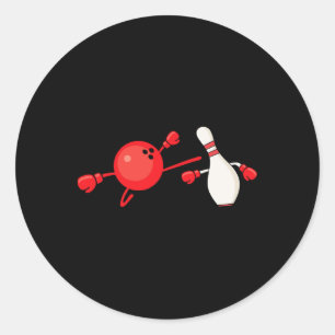 Pegatina Redonda Bowling Pin Karate