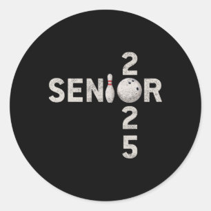 Pegatina Redonda Bowling Senior 2025 Tee Shirt Ck A La Escuela Cl D