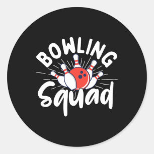 Pegatina Redonda Bowling Squad - Bowler Bowler