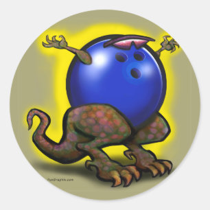 Pegatina Redonda BowlingZilla