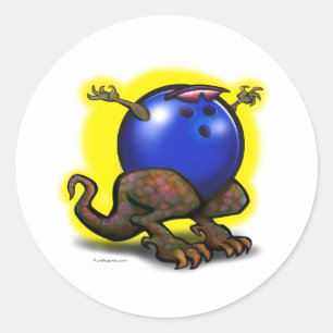 Pegatina Redonda BowlingZilla