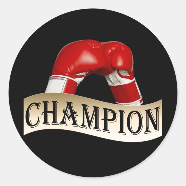 PEGATINA REDONDA BOXEO (Anverso)