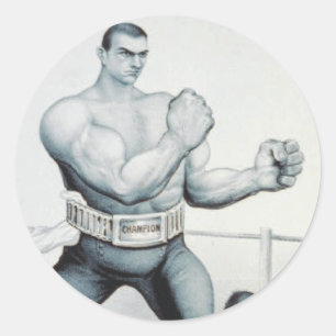 Pegatina Redonda Boxeo de la CAMISETA