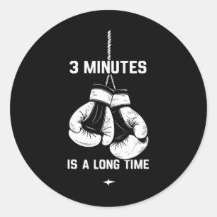 Pegatina Redonda Boxeo Kickboxing Boxeador 3 Minutos Es Un Largo Ti