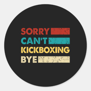 Pegatina Redonda Boxeo Retro Lo Siento No Boxeo Adiós Divertido K