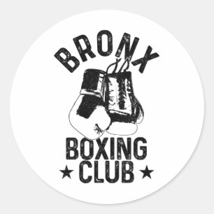 Pegatina Redonda Boxing Bronx Martial Arts New York Boxer