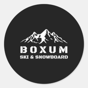 Pegatina Redonda Boxum Ski Snowboard