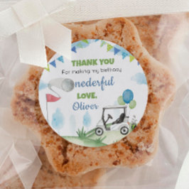 Pegatina Redonda Boy Golf Fiesta Labels Birthday Baby Shower