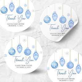 Pegatina Redonda Boy Santa Baby Navidades Baby Shower