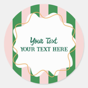 Pegatina Redonda Boys Guay Modern Colorful Stripes fiesta de cumple