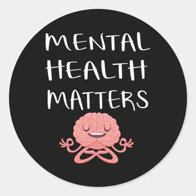 Pegatina Redonda BPD Concienciación sobre la salud mental bipolar (Anverso)