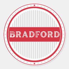 Pegatina Redonda Bradford City Pride Emblem – English Identity
