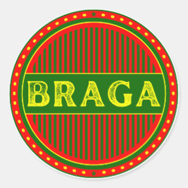 Pegatina Redonda Braga City Pride Emblem – Portuguese Identity