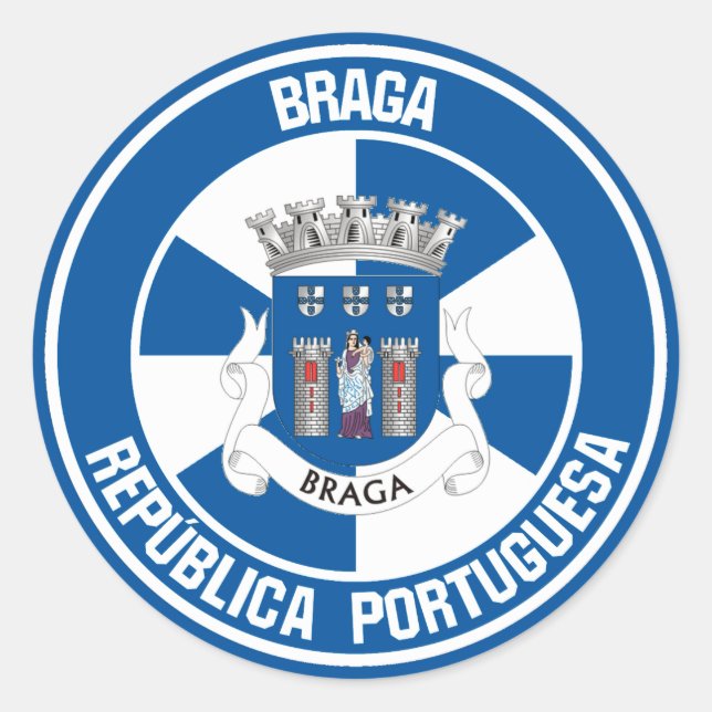Pegatina Redonda Braga Round Emblem (Anverso)