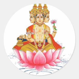 PEGATINA REDONDA BRAHMA - PRAJAPATI - DIOSA HINDÚ