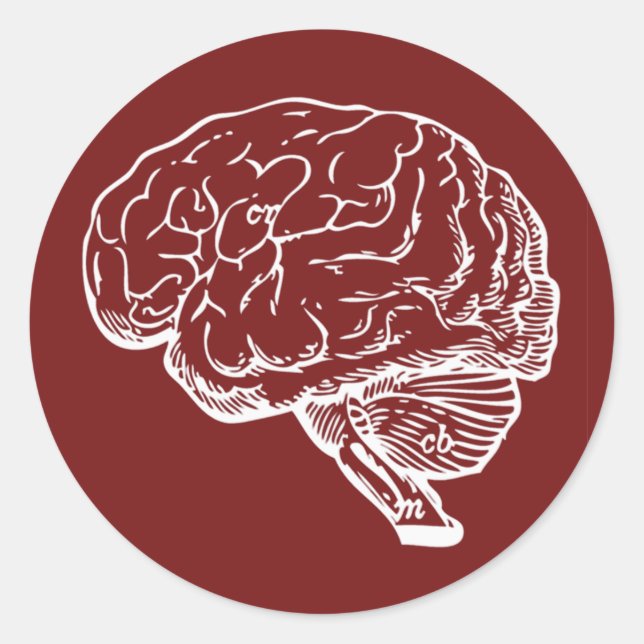 Pegatina Redonda Brainiaco (Anverso)
