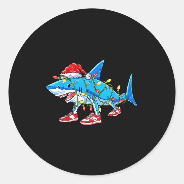 Pegatina Redonda Brainrot Christmas Slang Gen Z Gen Alpha Meme Shar (Anverso)