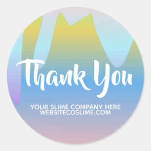 Pegatina Redonda Branding de la empresa de negocios de Slime Ombre