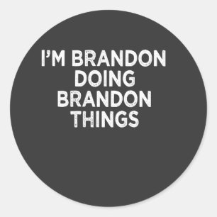 Pegatina Redonda Brandon