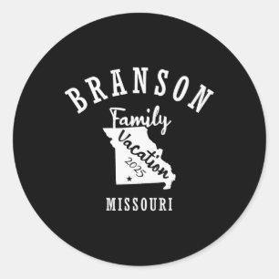 Pegatina Redonda Branson Family Vacation 2025 Branson Family Vacay