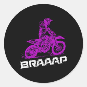 Pegatina Redonda Brap Braap Motocross Accessories Dirt Bike