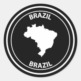 Pegatina Redonda Brasil