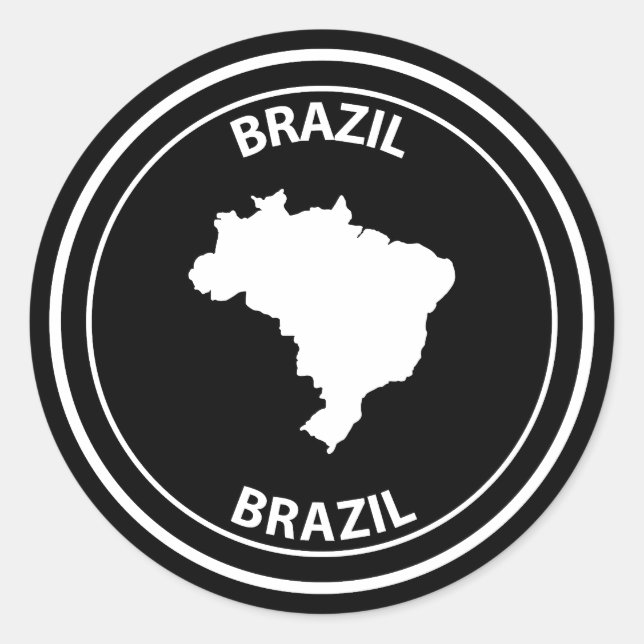Pegatina Redonda Brasil (Anverso)