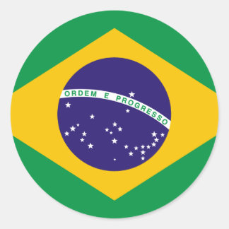 Pegatina Redonda Brasil