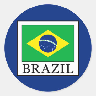Pegatina Redonda Brasil