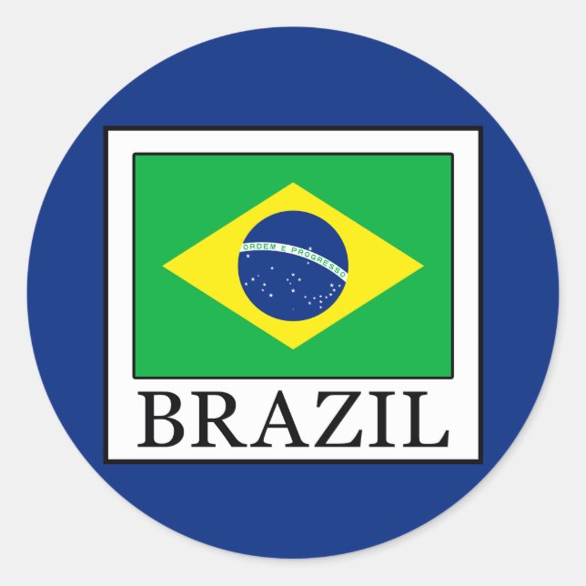 Pegatina Redonda Brasil (Anverso)