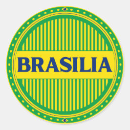 Pegatina Redonda Brasília City Pride – Brazilian Identity