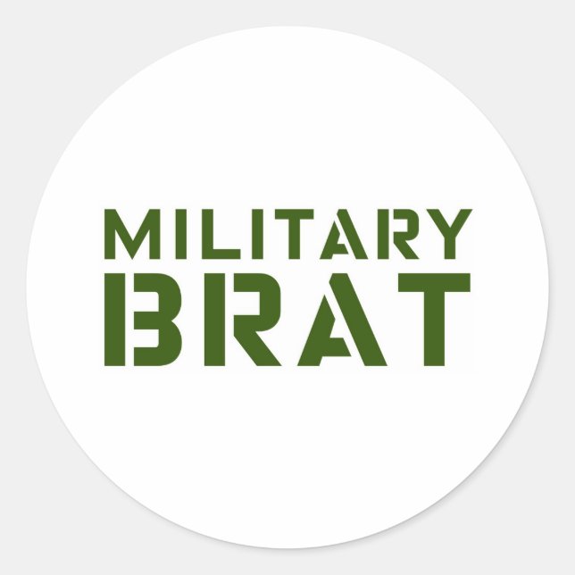 Pegatina Redonda Brat militar (Anverso)