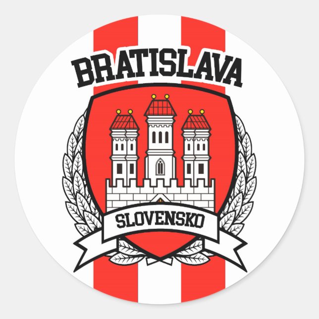 Pegatina Redonda Bratislava (Anverso)