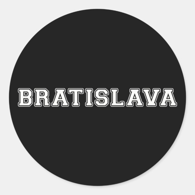 Pegatina Redonda Bratislava (Anverso)