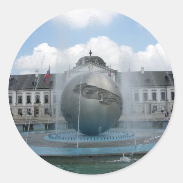 Pegatina Redonda bratislava grassalkovich (Anverso)