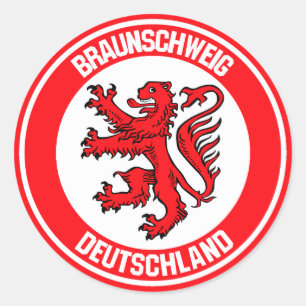 Pegatina Redonda Braunschweig Round Emblem